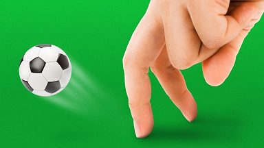 juego lanza penales con dedos