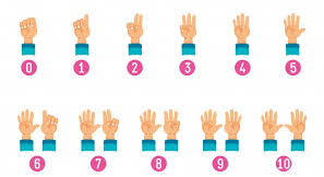 contar decimales con dedos