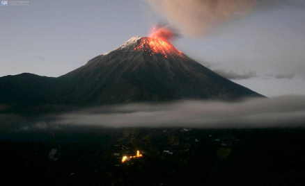 Volcán Tungurahua erupción 2016
