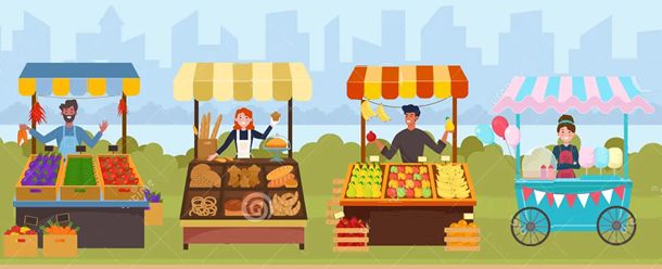 mercado víveres kioskos