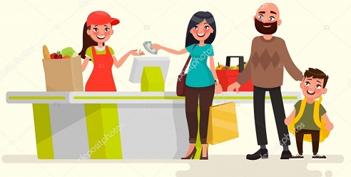 cajera en supermercado