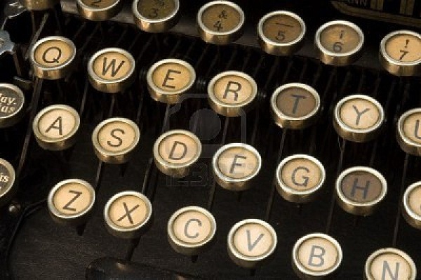 Teclado Qwerty maquina de escribir