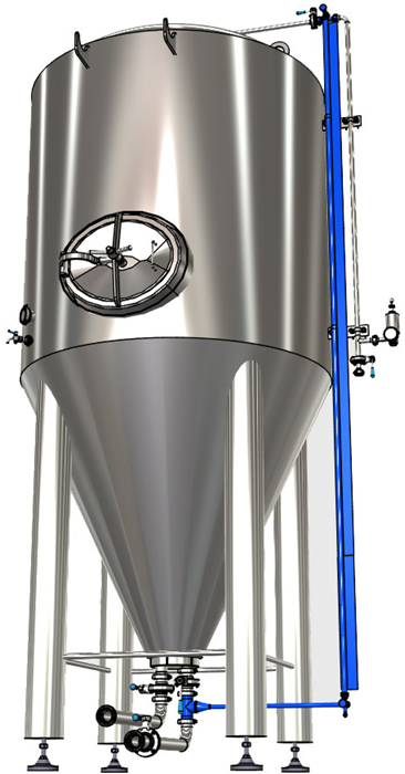 embudo cónico en industria