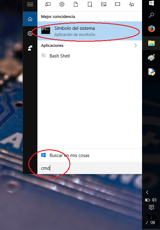 buscar cmd