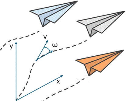 avión de papel volando