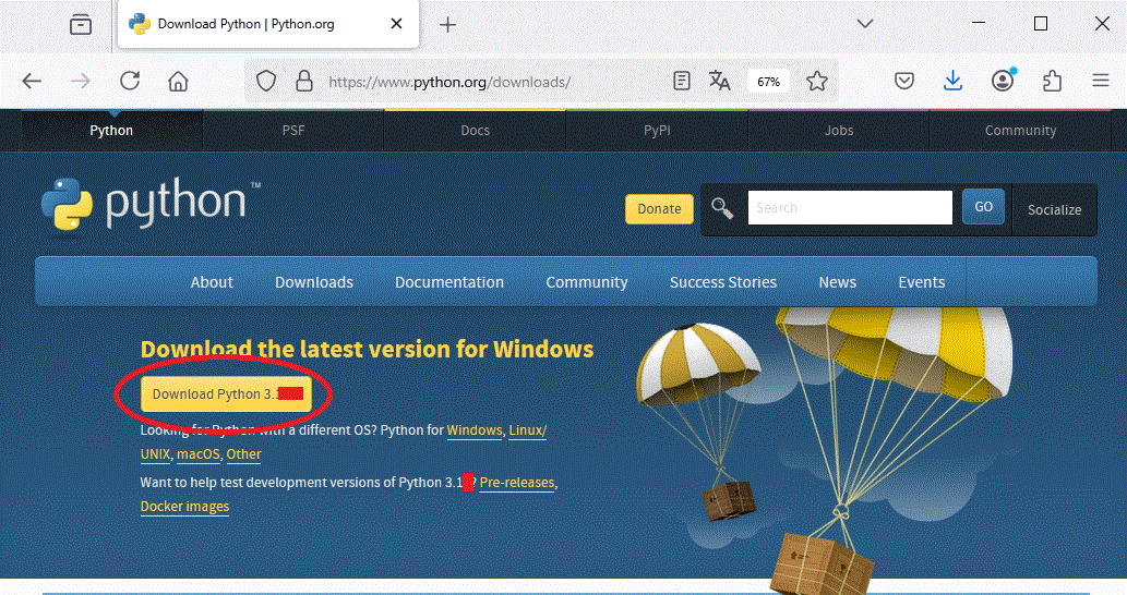 instalar python página web
