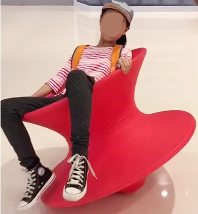 Sillón giratorio como trompo