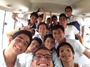 Con mis amigos del colegio...