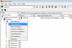 crea base sybase crear base en sybase