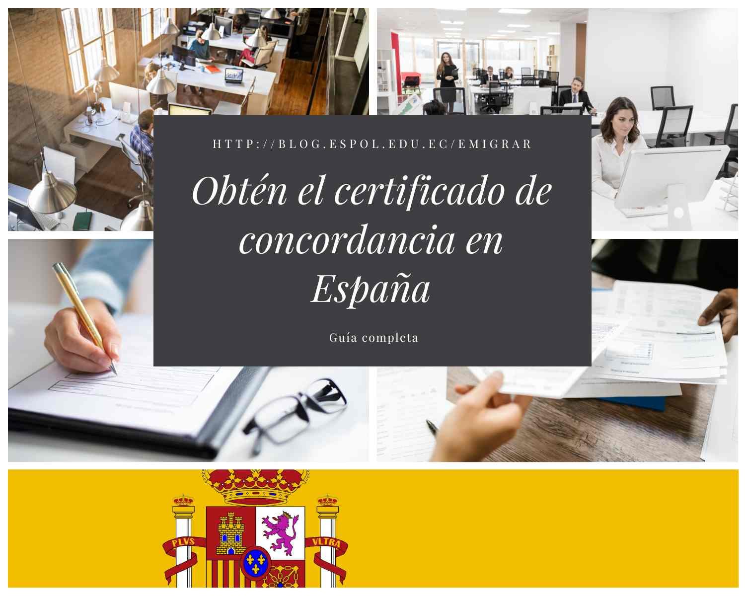 Guía para obtener el certificado de concordancia