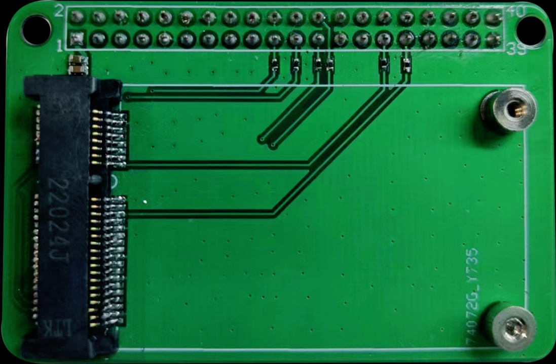 tarjeta para montaje sobre Raspberry Pi
