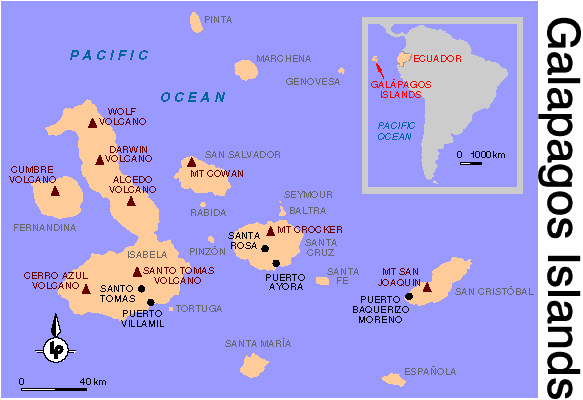 Mapa de Galápagos
