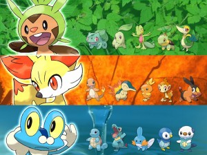 Pokemons iniciales de todas las generaciones