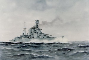 HMS_Hood_by_Edward_Tufnell