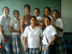 Mis amigas del colegio, mi dirigente y yop