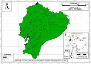 Localidad de colección de especímenes.