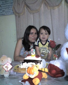 en el cumpleaños de mi querido sobrino 3 añitos