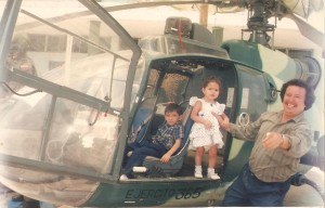 cuando llegamos de un paseo en el helicoptero con mi padrino