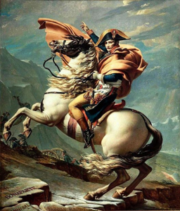 neoclasismo - Napoleon cruzando los Alpes.Jaques luis david