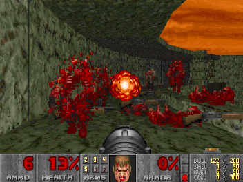 Doom, primer juego de disparos en primera persona.