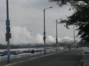 Contaminacion de fabrica, en nuestra costa.