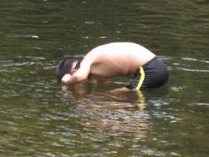 disfrutando del agua