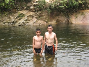 Mi papá y mi hermano