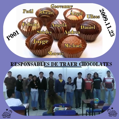 RESPONSABLES DE TRAER CHOCOLATES